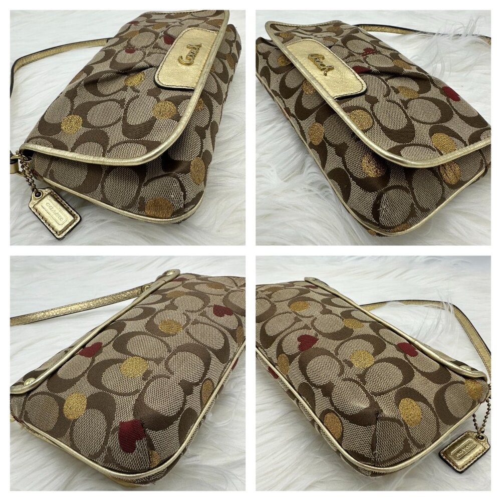 *SOLD* Vintage Coach Secret Admirer Large Flap Wristlet + Bonus Strap Extender - Picture 11 of 16